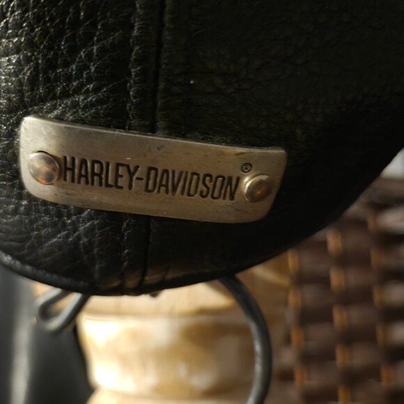 EUC Vtg Harley Davidson Genuine Rare Leather Derby Hat Cap - Picture 3 of 4